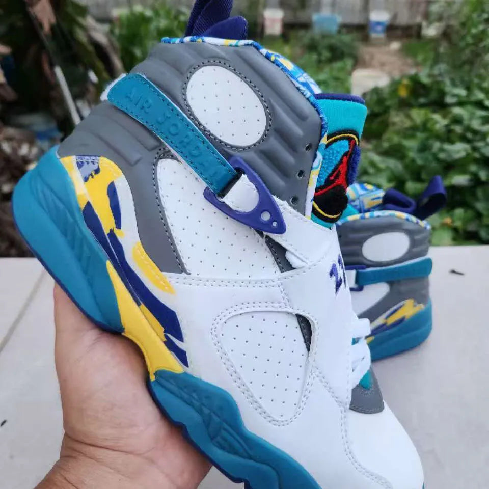 AJ 8 White Aqua Shoes Sneakers - nk0004142 image 7