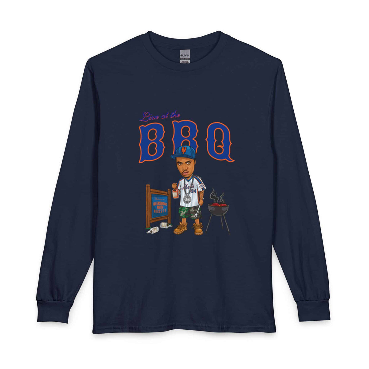 Rap Nas Live At The BBQ Long Sleeve T-Shirt image