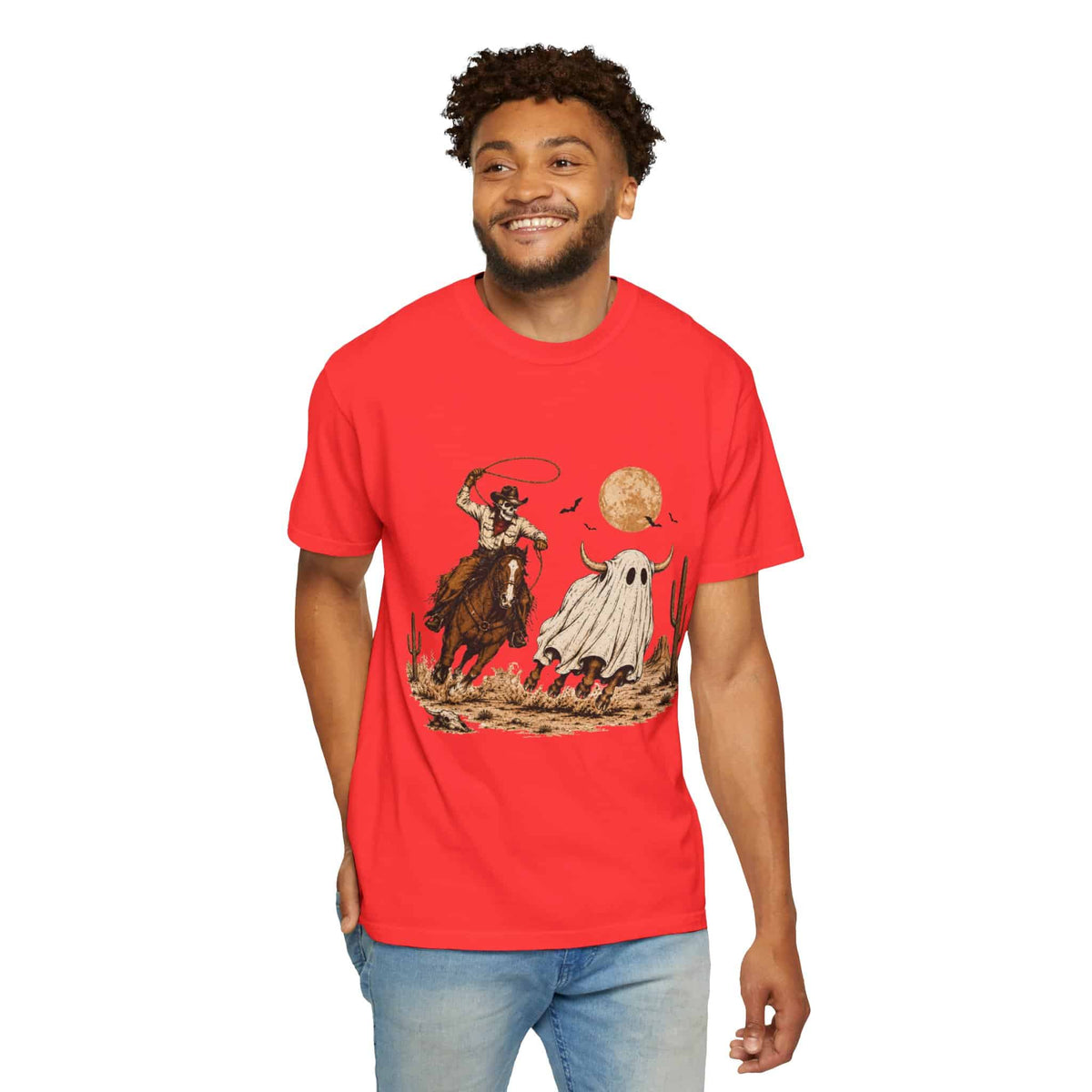 Halloween Basketball Skeleton Unisex Garment-Dyed T-shirt image 102