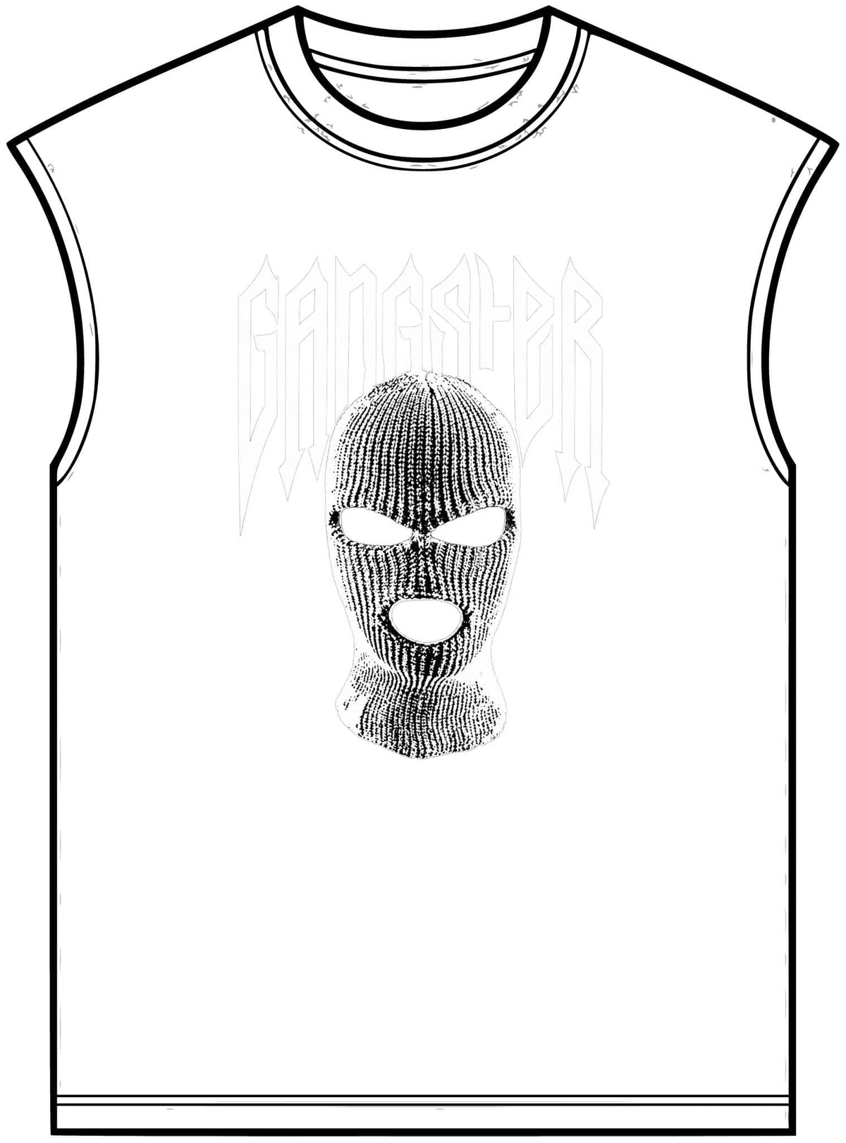 Gangster Mask Unisex Garment-Dyed Muscle Tee image 4