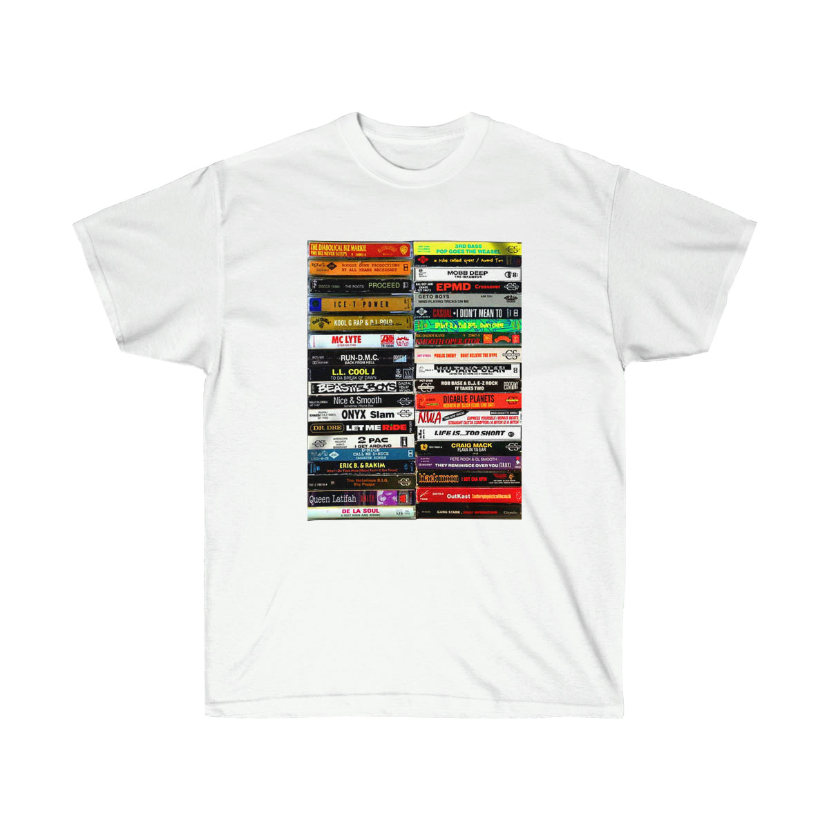 Rap Tapes Black Men T-Shirt - White, L image