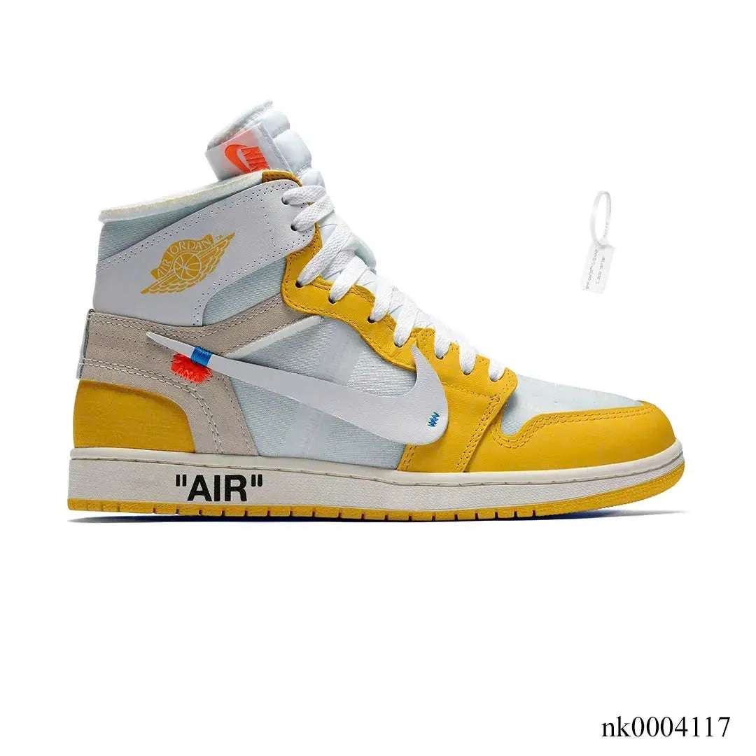 OW x AJ 1 High OG Canary Shoes Sneakers - nk0004117 image