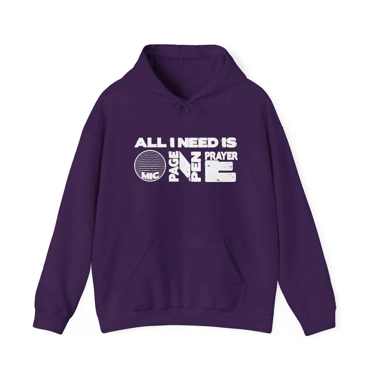 ALL_I_NEED_IS Hooded Sweatshirt - M, Purple image