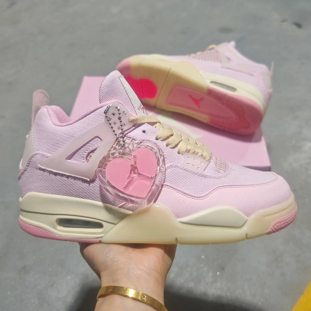 AJ 4 Denim Iced Carmine Shoes Sneakers - nk0004973 image 6
