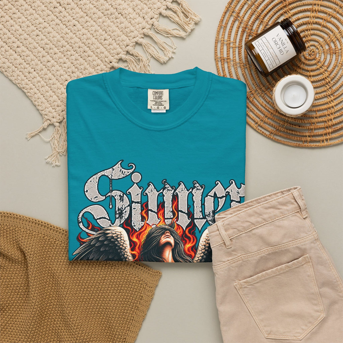Sinner’s Flame Unisex Garment-Dyed T-shirt image 99
