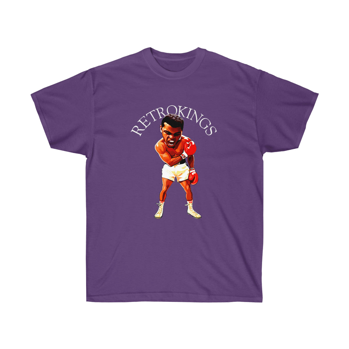 Rap Ali Retroking Men T-Shirt - Purple, XL image