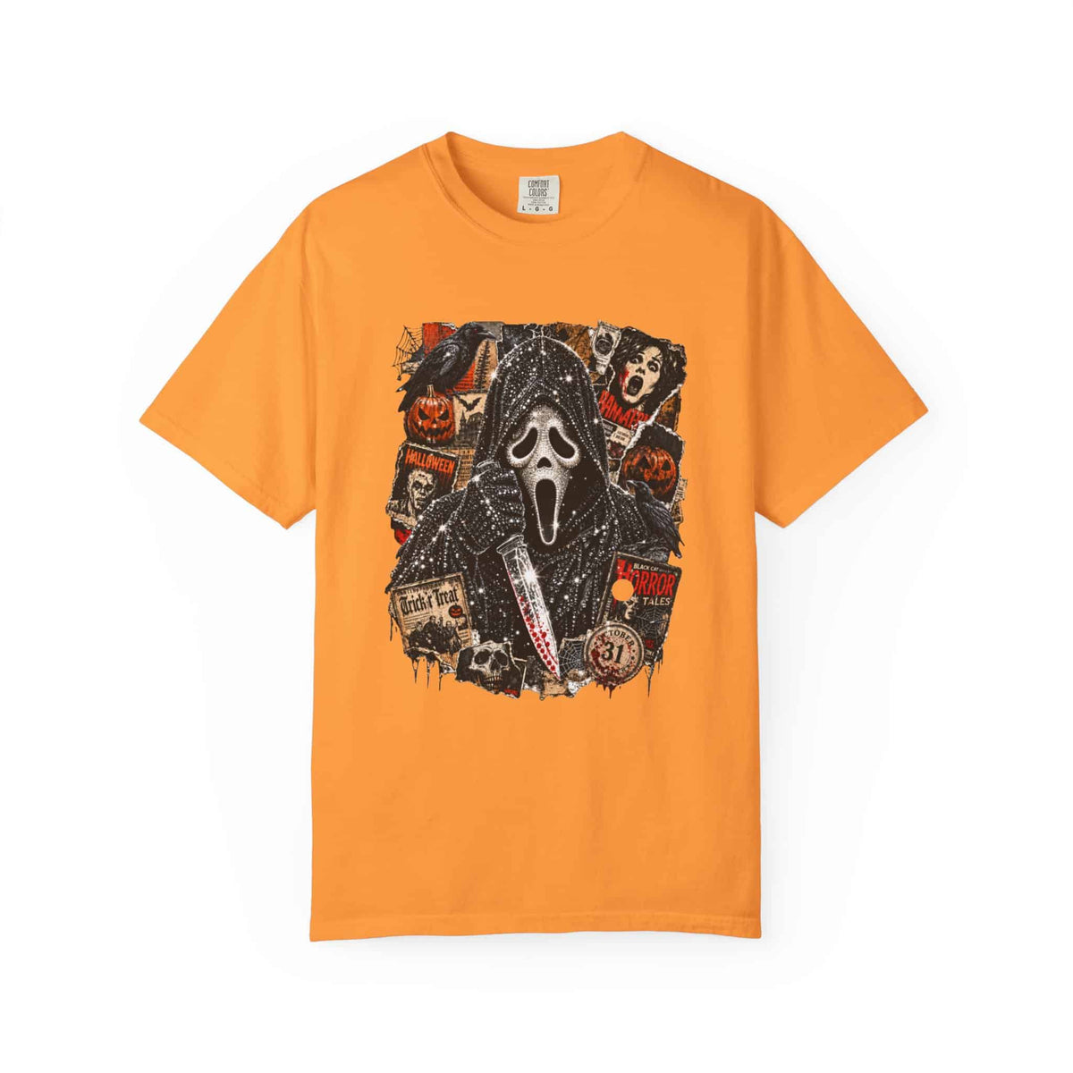 Halloween Horror Unisex Garment-Dyed T-shirt image