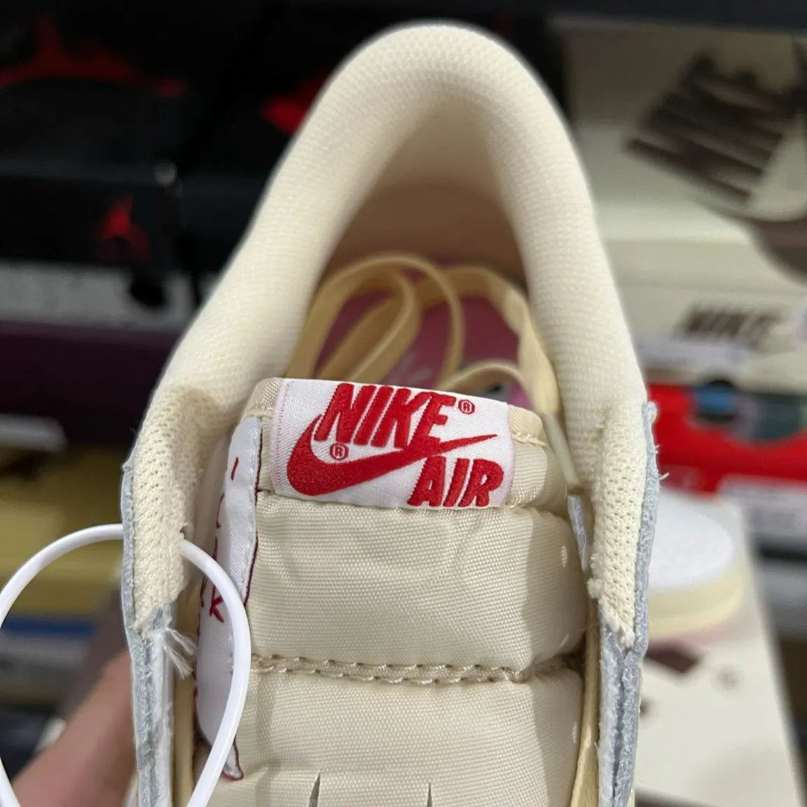 Travis Scott x AJ 1 Low OG Sail Shy Pink Shoes Sneakers – nk0004766 image 8
