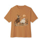 Halloween Cowboy Unisex Oversized Boxy Tee - Toast, L image