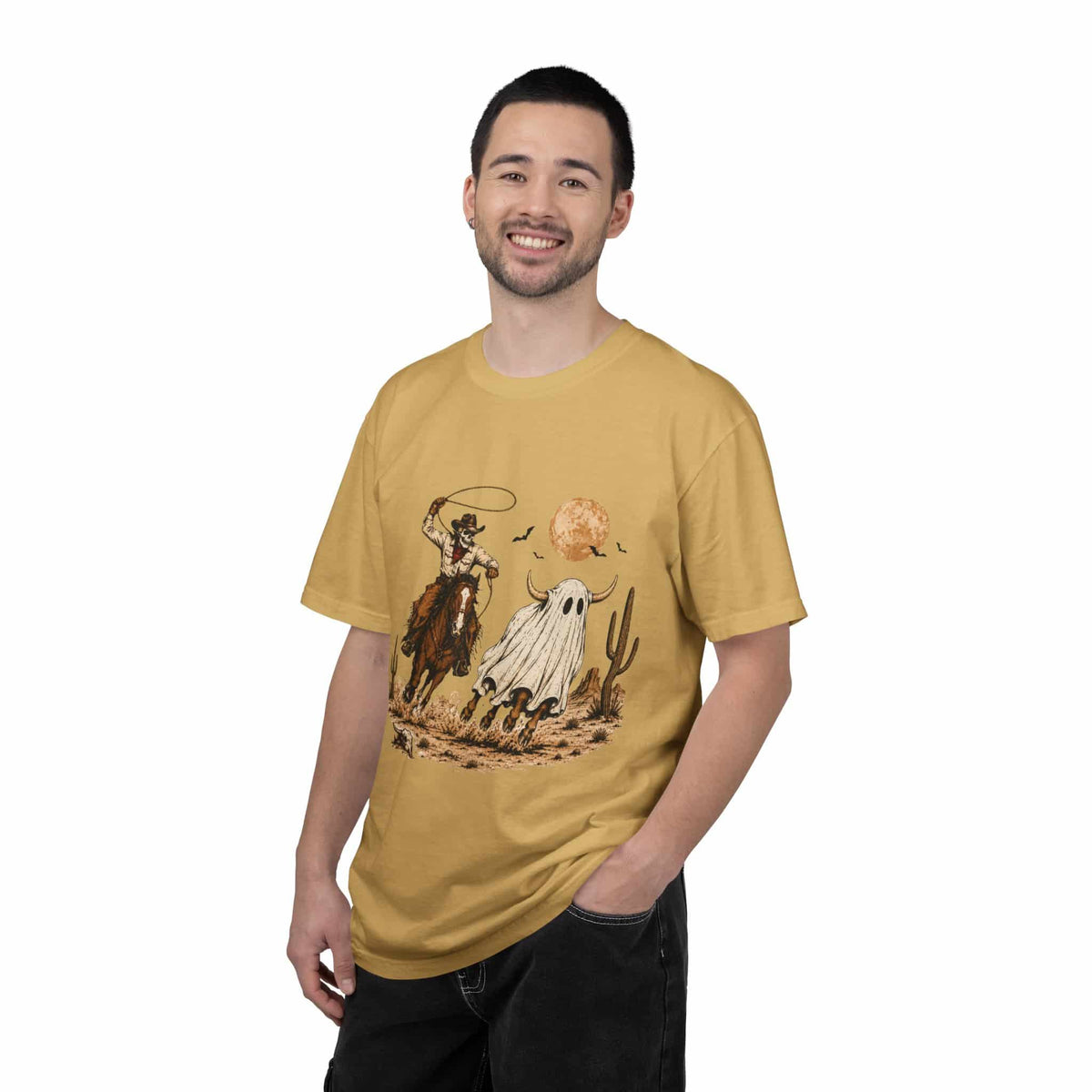 Halloween Basketball Skeleton Unisex Garment-Dyed T-shirt image 60