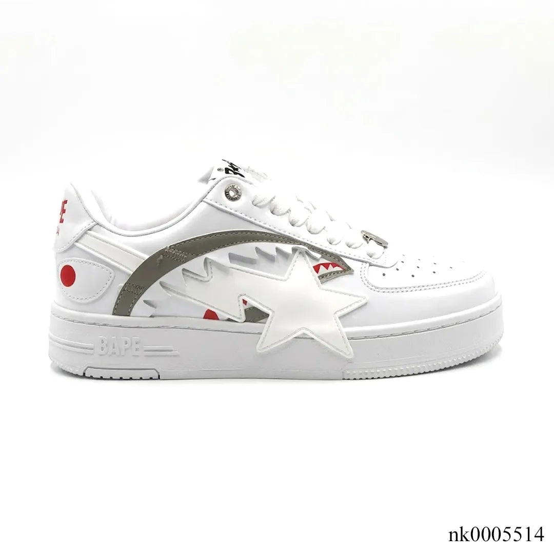 A Bathing Ape Bape Sta OS Shark White Shoes Sneakers - nk0005514 image