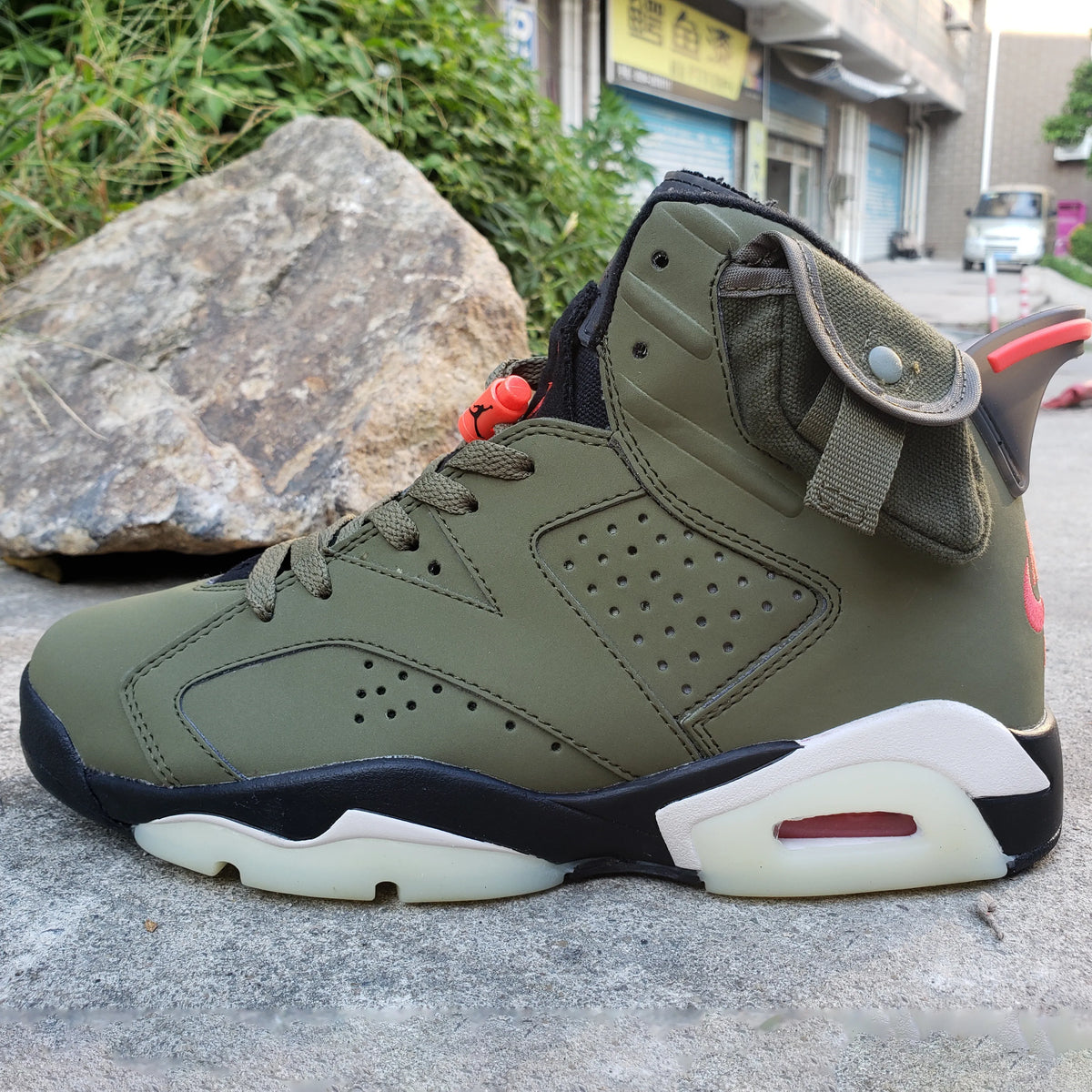 Travis Scott x AJ 6 Olive Shoes Sneakers – nk0000015 image 5