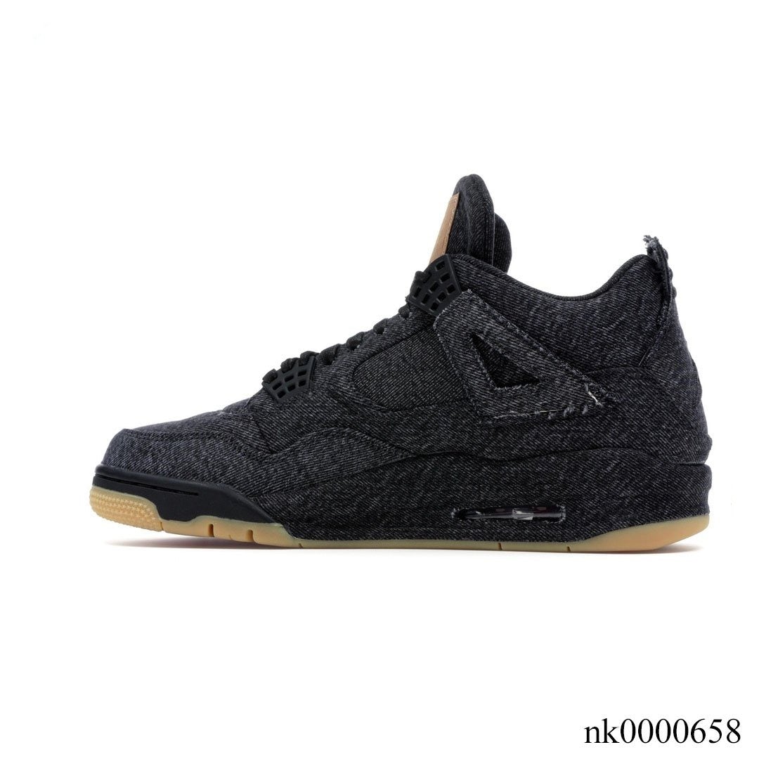 AJ 4 Retro Levi's Black (Levi's Tag) Shoes Sneakers - nk0000658 image 1