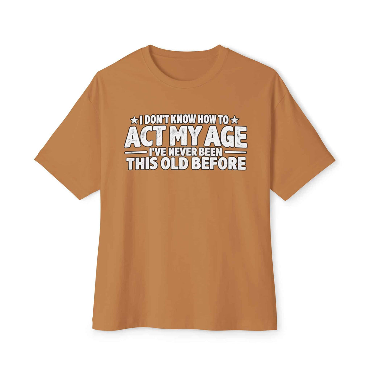 Graphic Print Unisex Oversized Boxy Tee - POD0034 - Toast, 2XL image