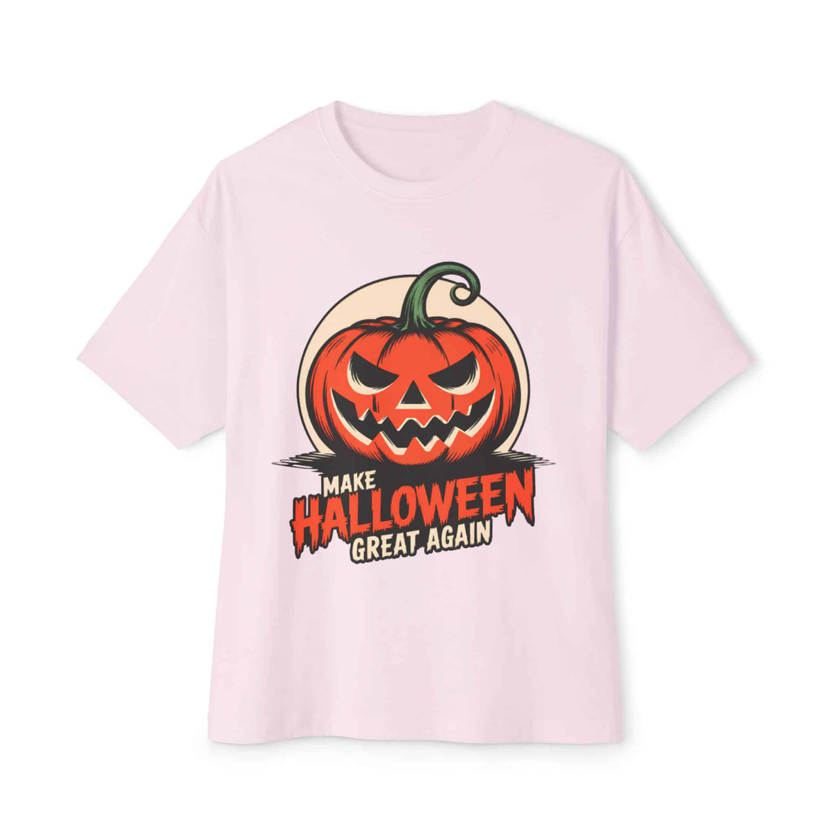 Make Halloween Great Again Unisex Oversized Boxy Tee - Soft Pink, XL image