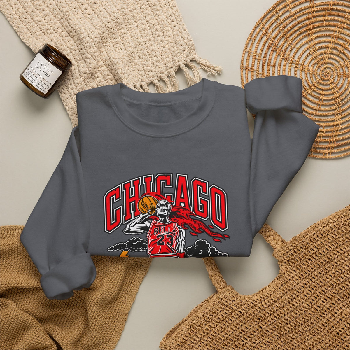 Graphic Print Crewneck Sweatshirt - POD0038 image 31