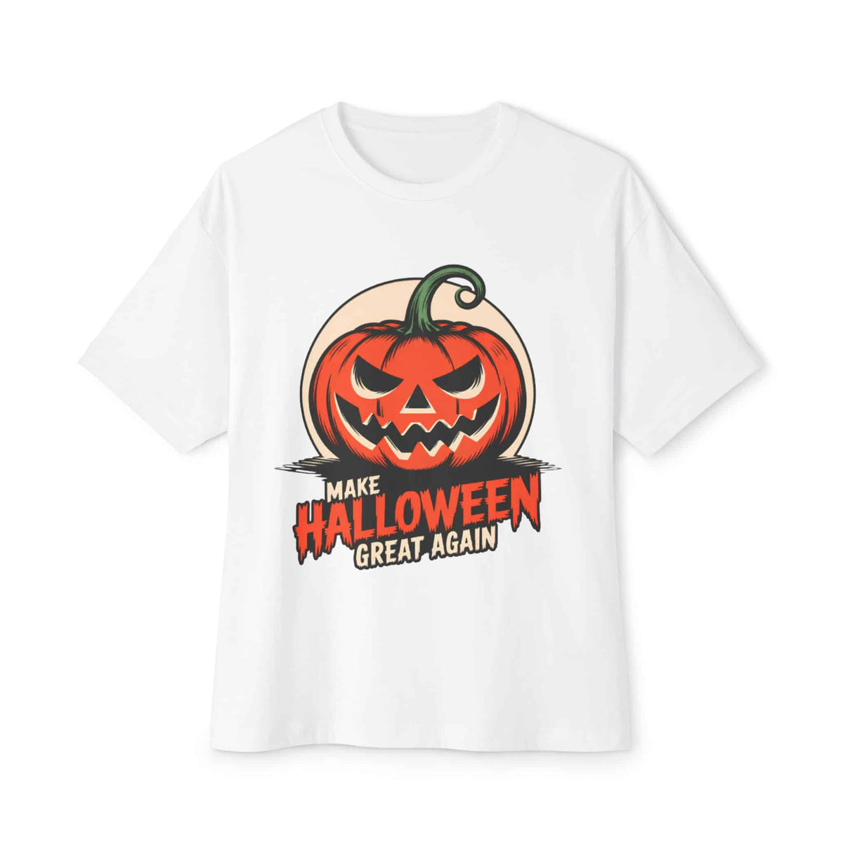 Make Halloween Great Again Unisex Oversized Boxy Tee - White, XS image