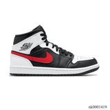 AJ 1 Mid Black Chile Red White Shoes Sneakers - nk0001419 image 0