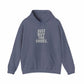 Graphic Print Hooded Sweatshirt - POD0033 - XL, Heather Navy image
