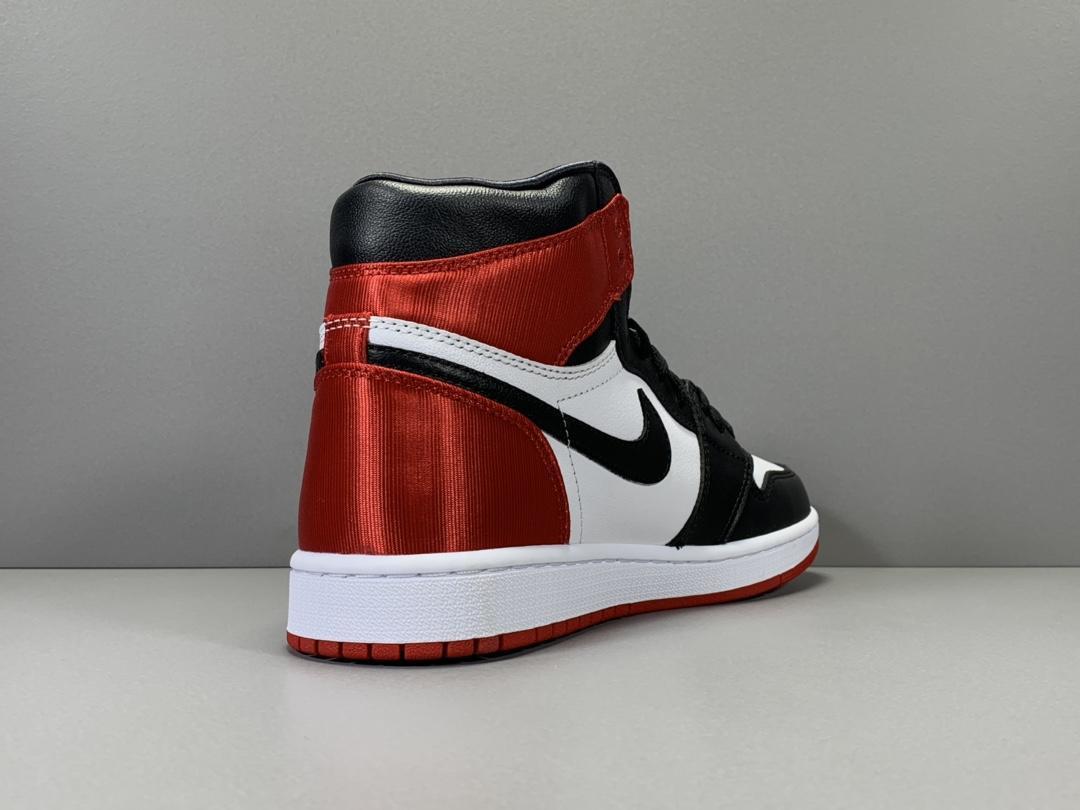 AJ 1 Retro High Satin Black Toe Shoes Sneakers - nk0000079 image 9
