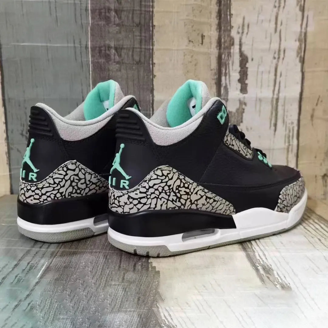 AJ 3 Green Glow Shoes Sneakers - nk0003836 image 10