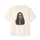 Halloween Ghostface Unisex Oversized Boxy Tee - Natural, XL image