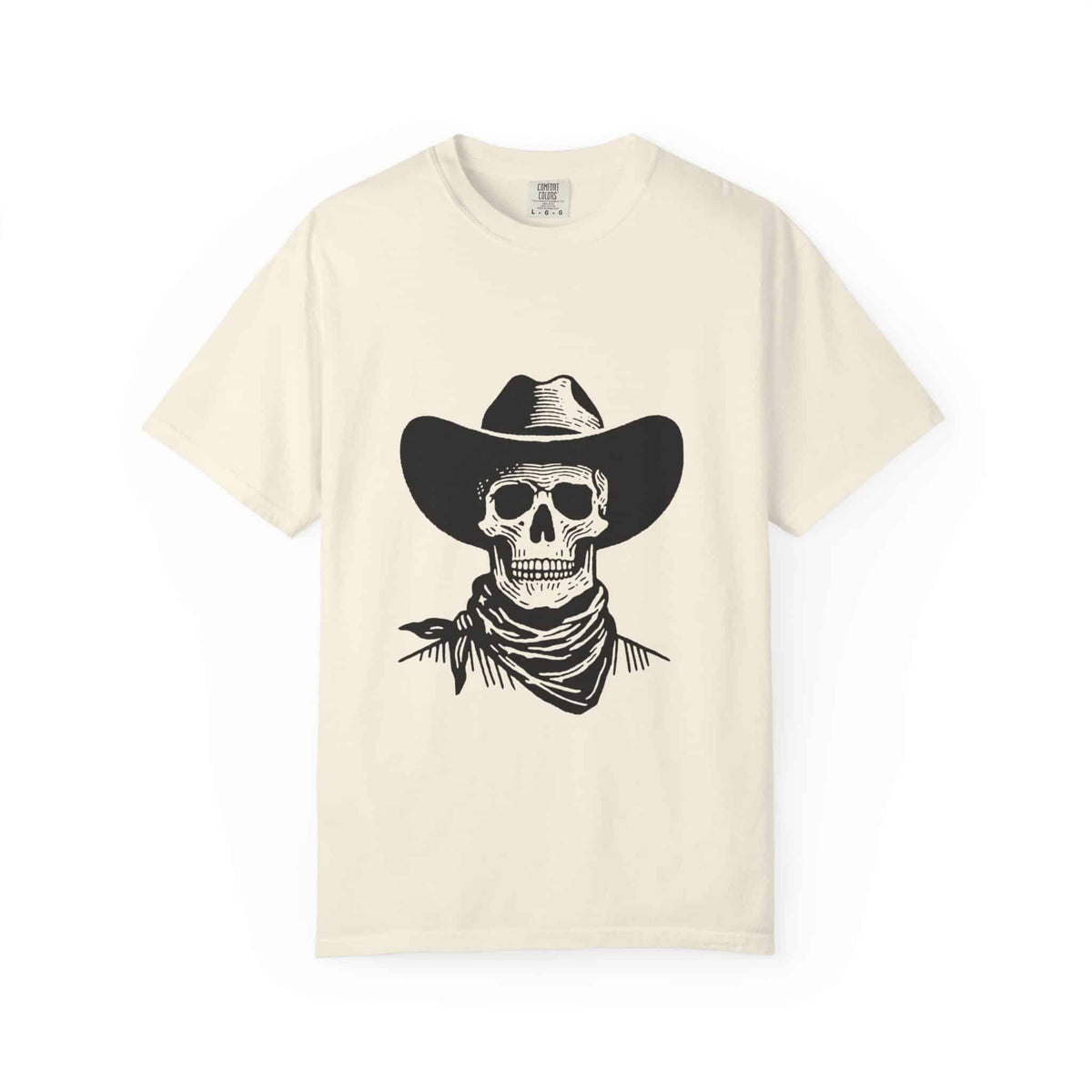 Outlaw Skull Unisex Garment-Dyed T-shirt image