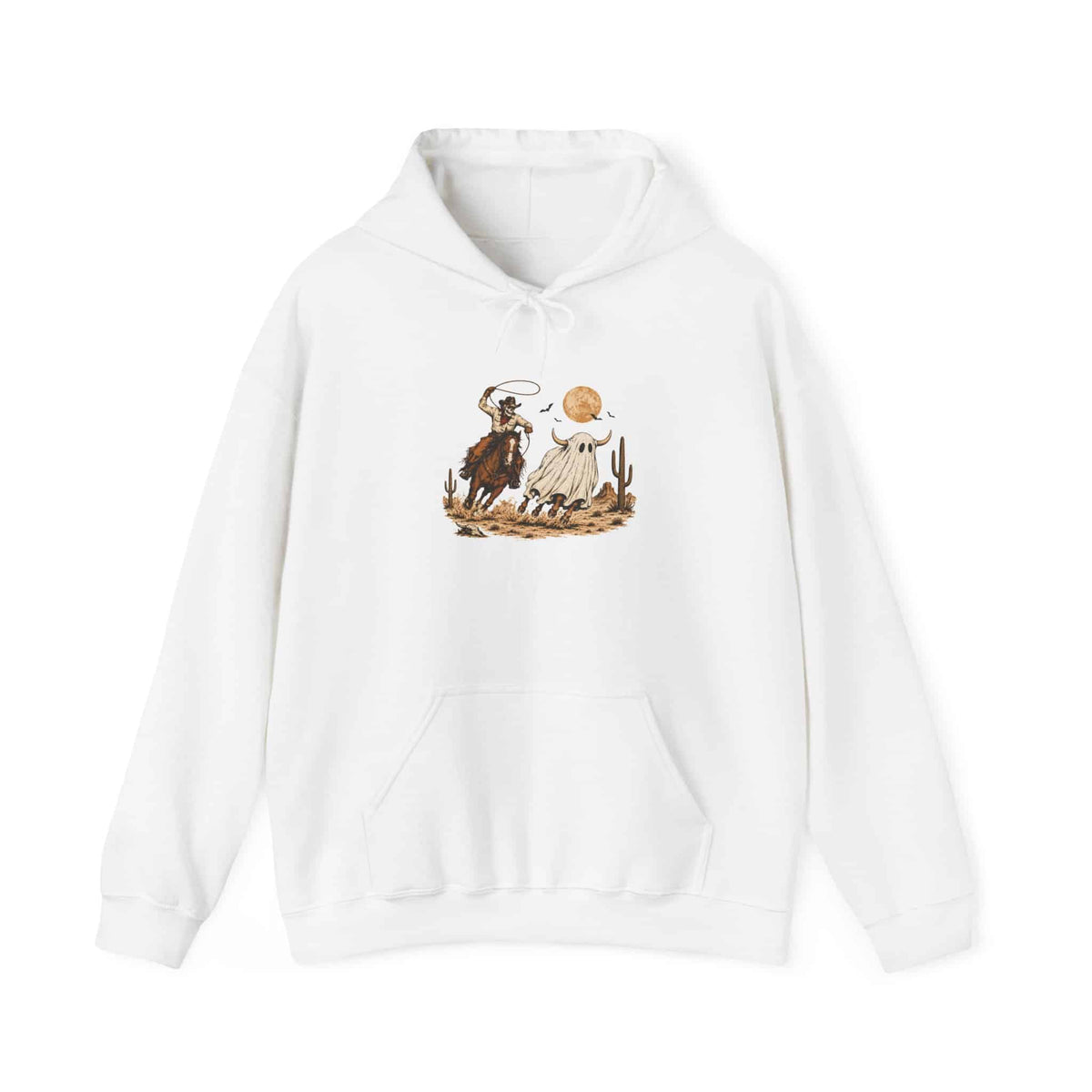 Halloween Cowboy Hooded Sweatshirt - 5XL, White image