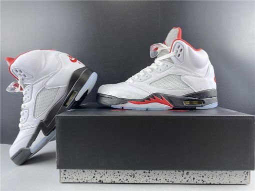 AJ 5 Fire Red Silver Tongue (2020) Shoes Sneakers - nk0000787 image 21