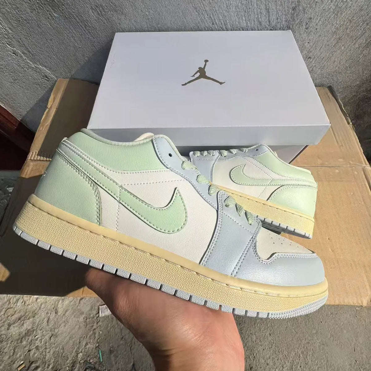 AJ 1 Low Sail/Aura Shoes Sneakers – nk0004842 image 7