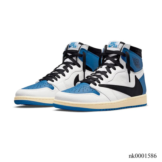 Travis Scott x Fragment x AJ 1 High "Military Blue" Shoes Sneakers - nk0001586 image 2