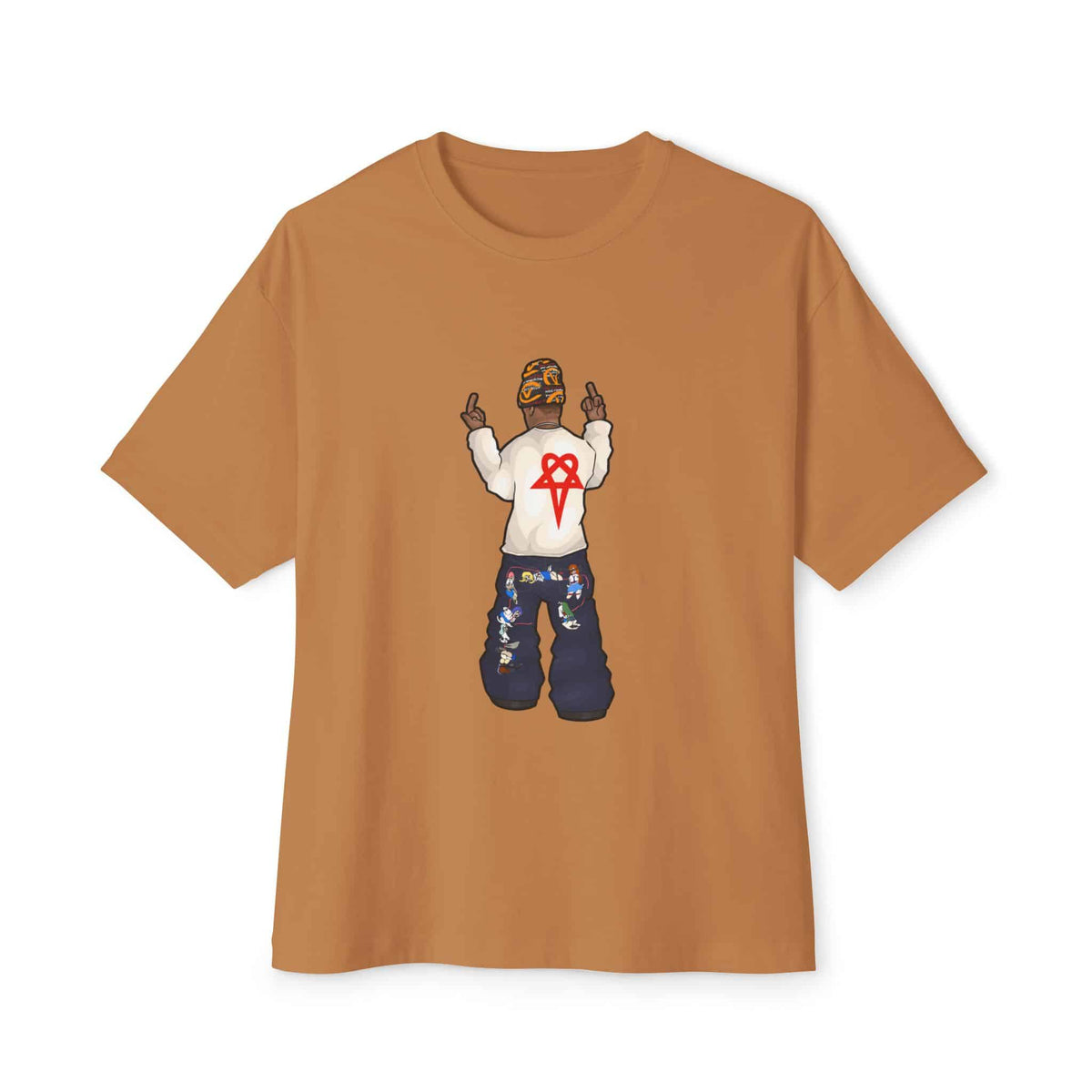 Rebel Attitude Unisex Oversized Boxy Tee - Toast, XS image