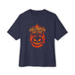 Halloween on Fire Unisex Oversized Boxy Tee - Navy, 3XL image