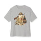 Hunting Season Spooky Camo Mallards Unisex Oversized Boxy Tee - Athletic Heather, S image