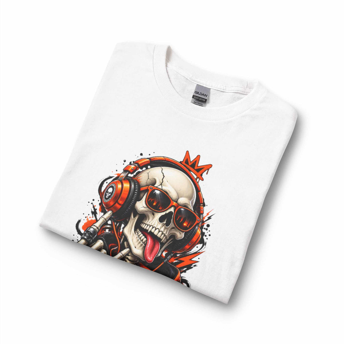 Neon Skull DJ Long Sleeve T-Shirt image 6