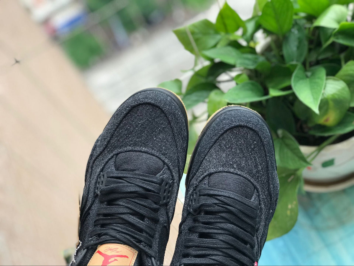 AJ 4 Retro Levi's Black (Levi's Tag) Shoes Sneakers - nk0000658 image 6