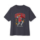 Graphic Print Unisex Oversized Boxy Tee - POD0038 - Dark Grey, L image