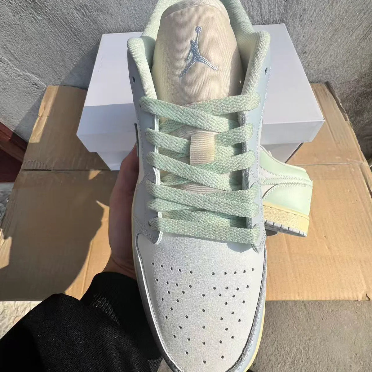 AJ 1 Low Sail/Aura Shoes Sneakers – nk0004842 image 11