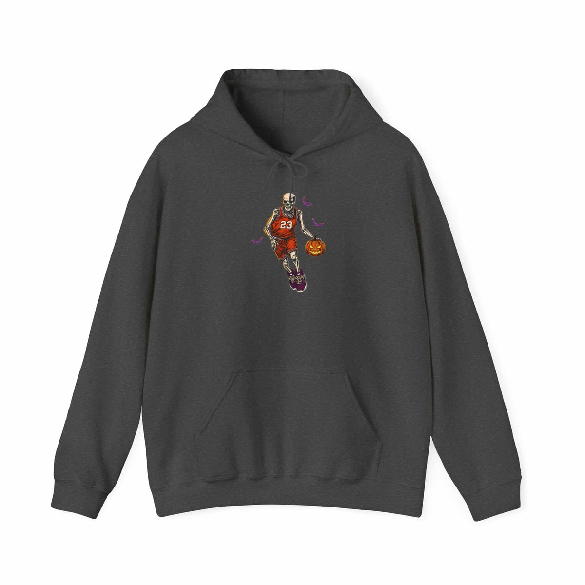Halloween Basketball Hooded Sweatshirt - 4XL, Dark Heather image