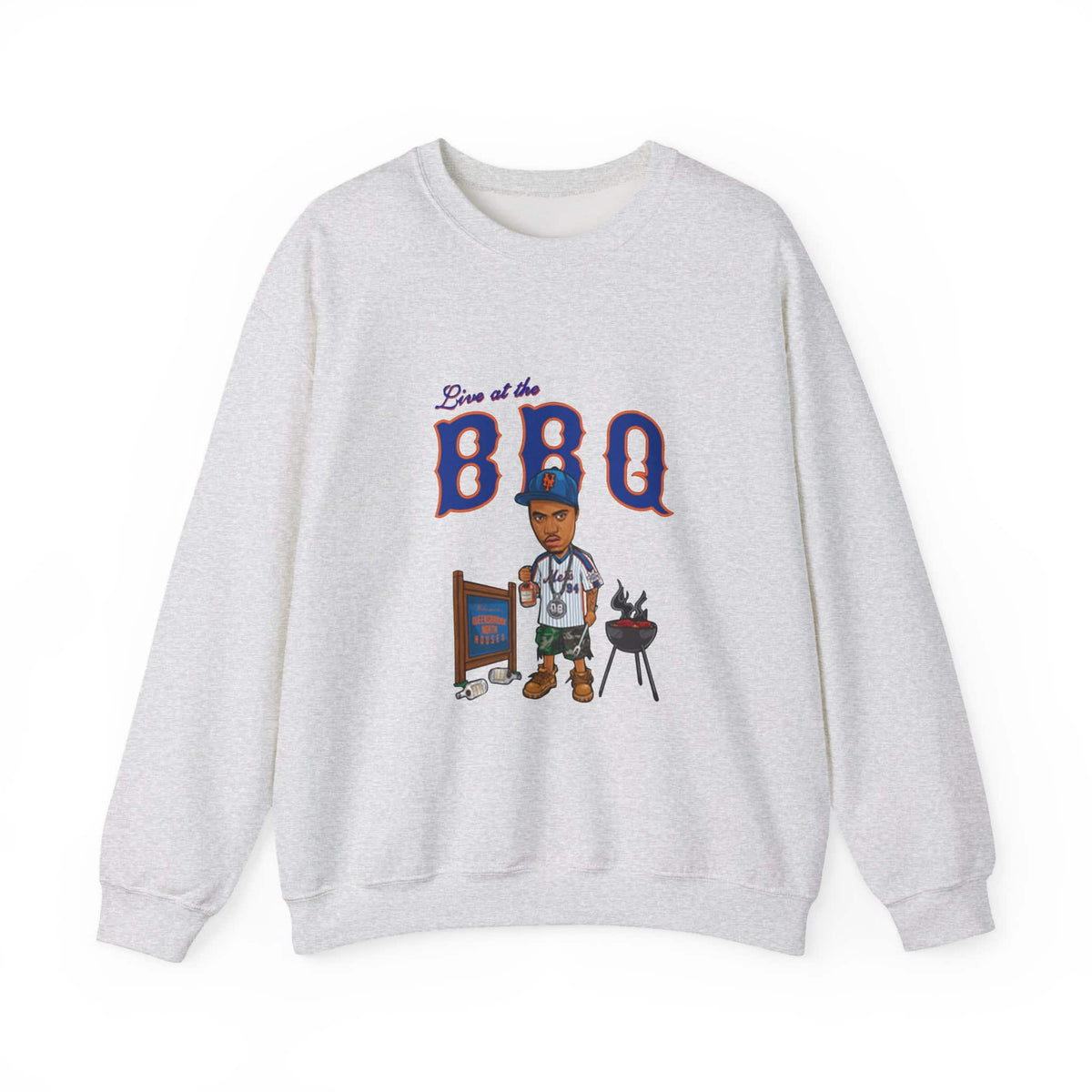 Rap Nas Live At The BBQ Crewneck Sweatshirt image