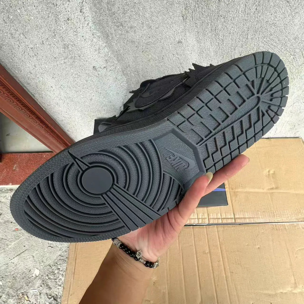J Balvin x AJ 1 "Black" Shoes Sneakers – nk0005300 image 7