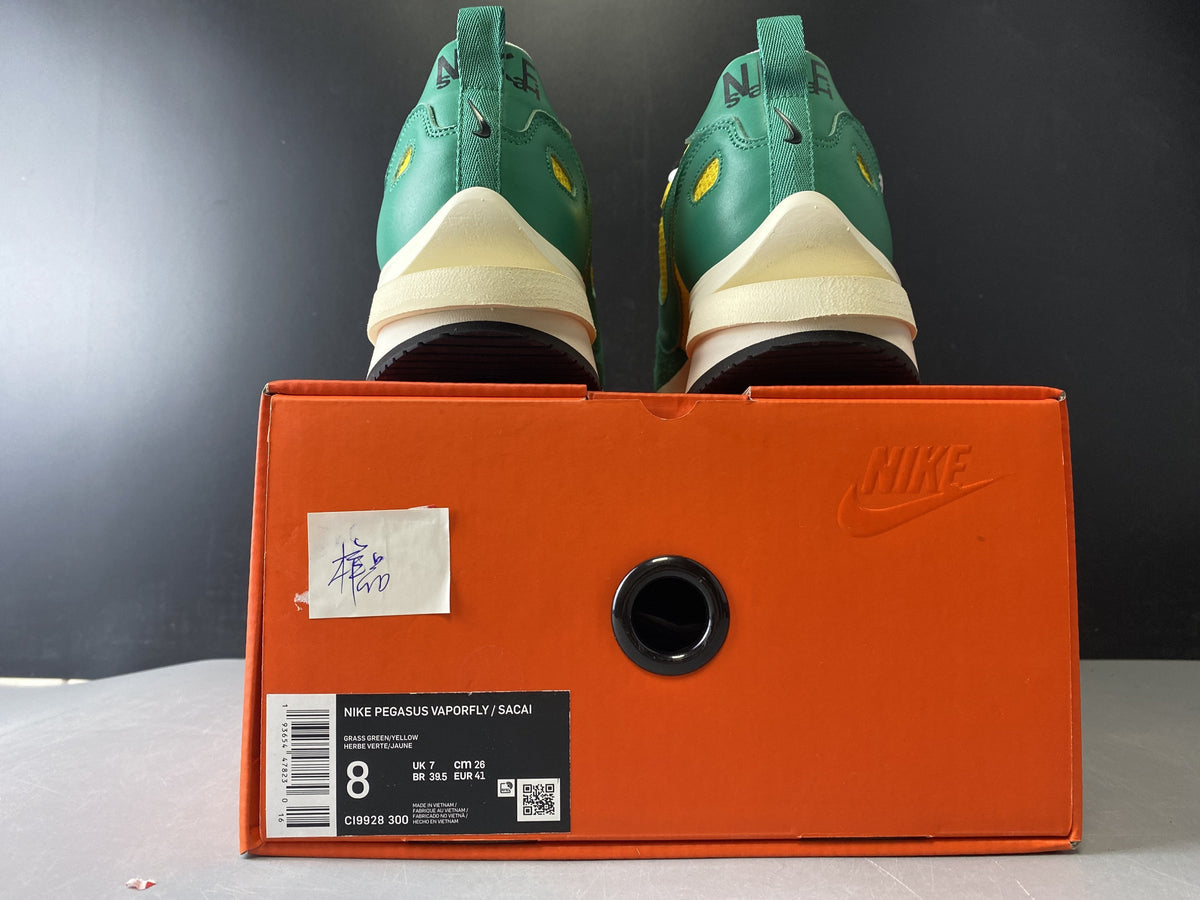 Sacai x Pegasua Vaporfly Yellow Green Shoes Sneakers - nk0000741 image 4