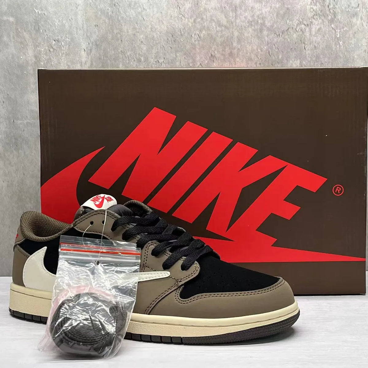 Travis Scott x AJ 1 Low OG Dark Mocha Shoes Sneakers - nk0000012 image 6