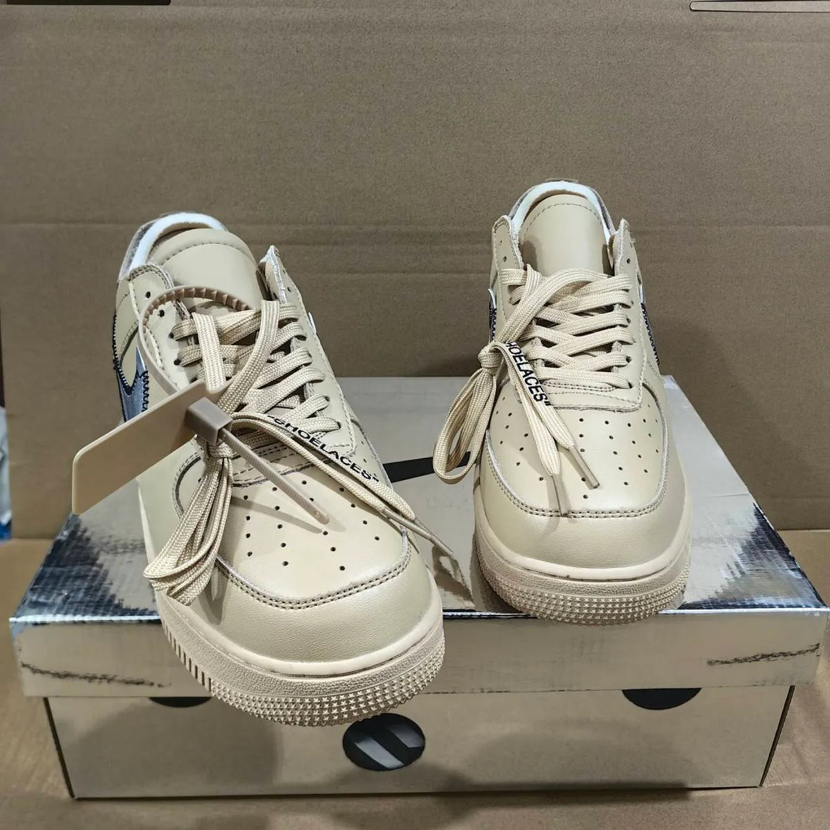 OW x AF 1 Low Sesame Shoes Sneakers - nk0004452 image 9
