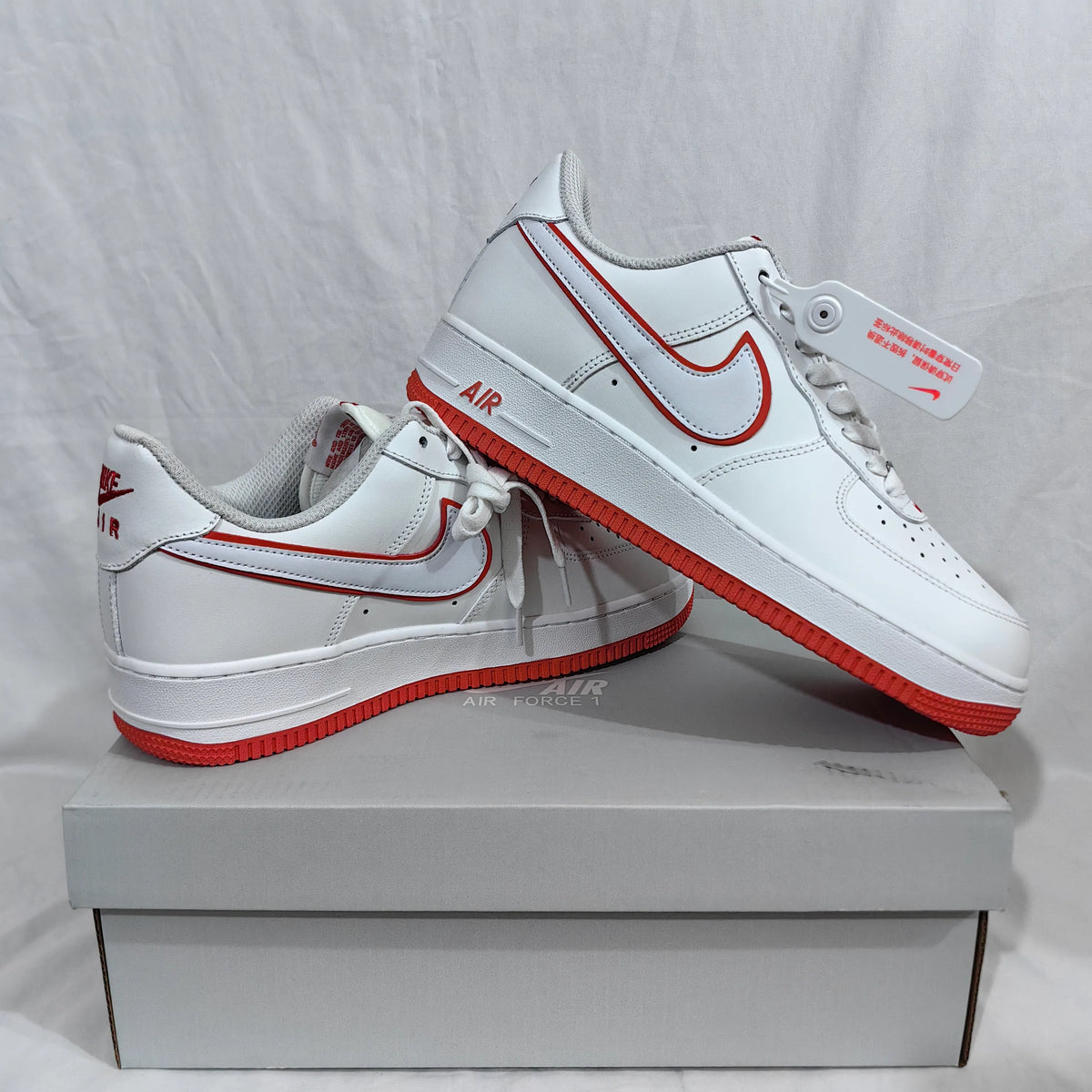 AF 1 Low White Picante Red Shoes Sneakers - nk0003173 image 7