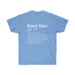 Black Men Definition Men T-Shirt - Carolina Blue, M image