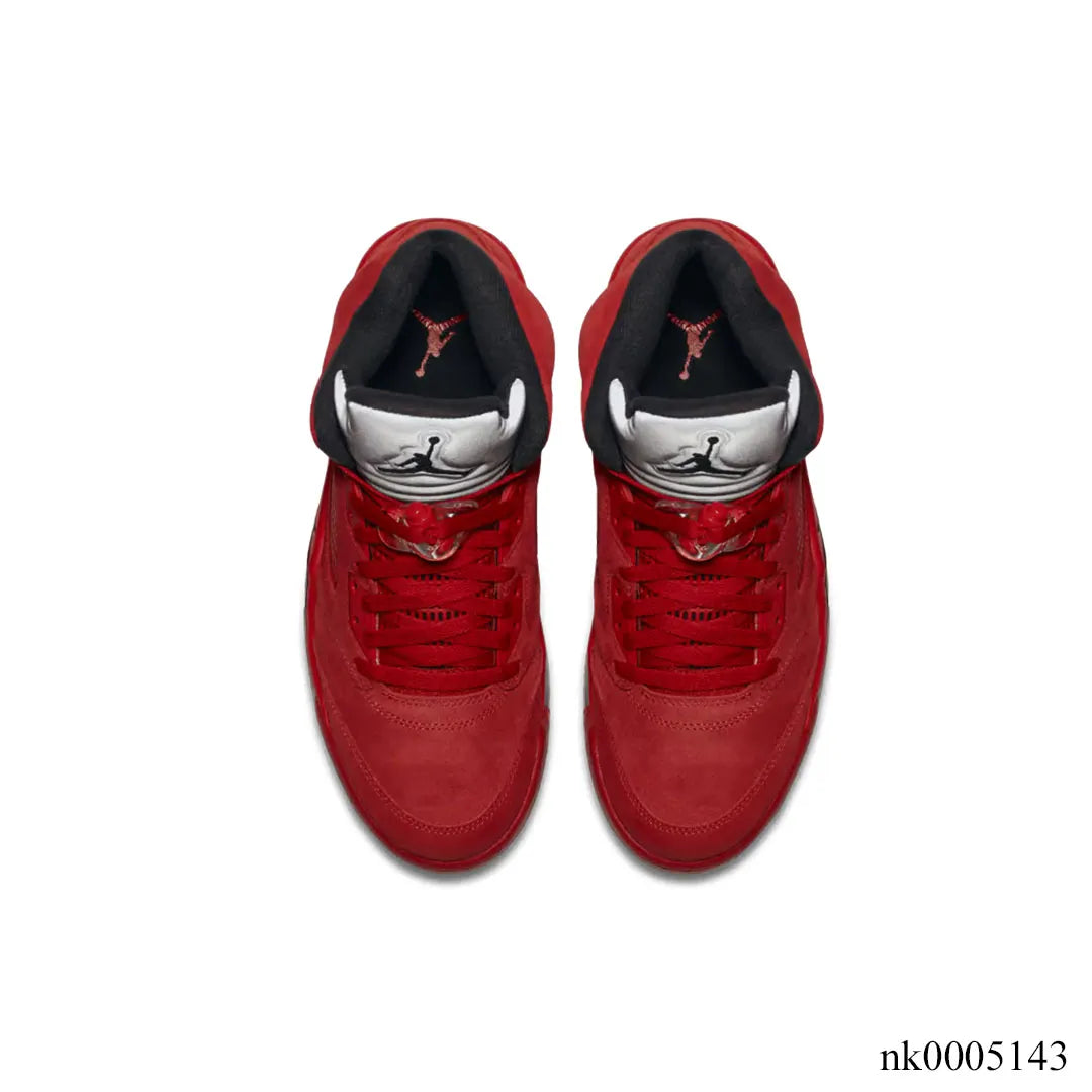 AJ 5 Retro Red Suede Shoes Sneakers - nk0005143 image 4