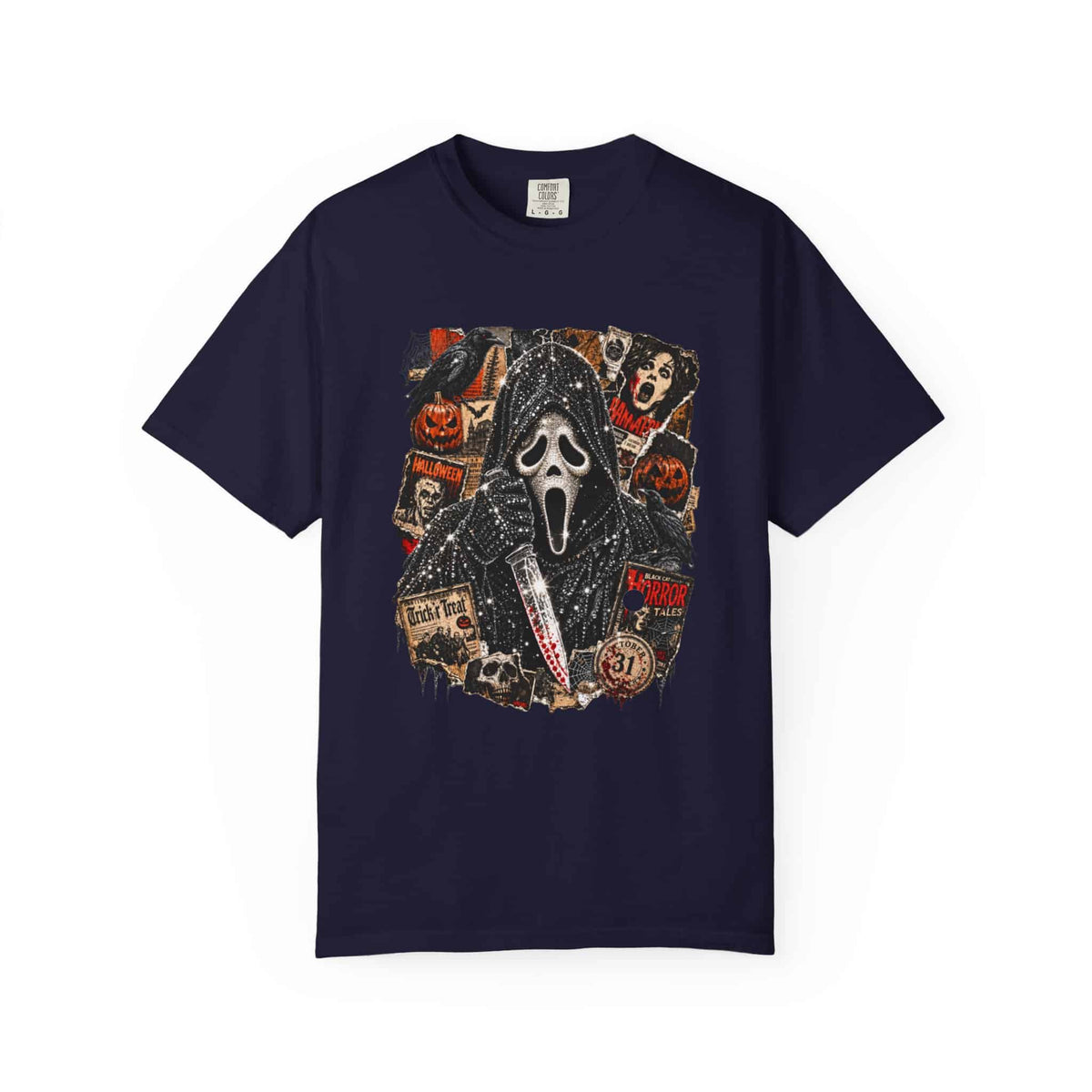 Halloween Horror Unisex Garment-Dyed T-shirt image