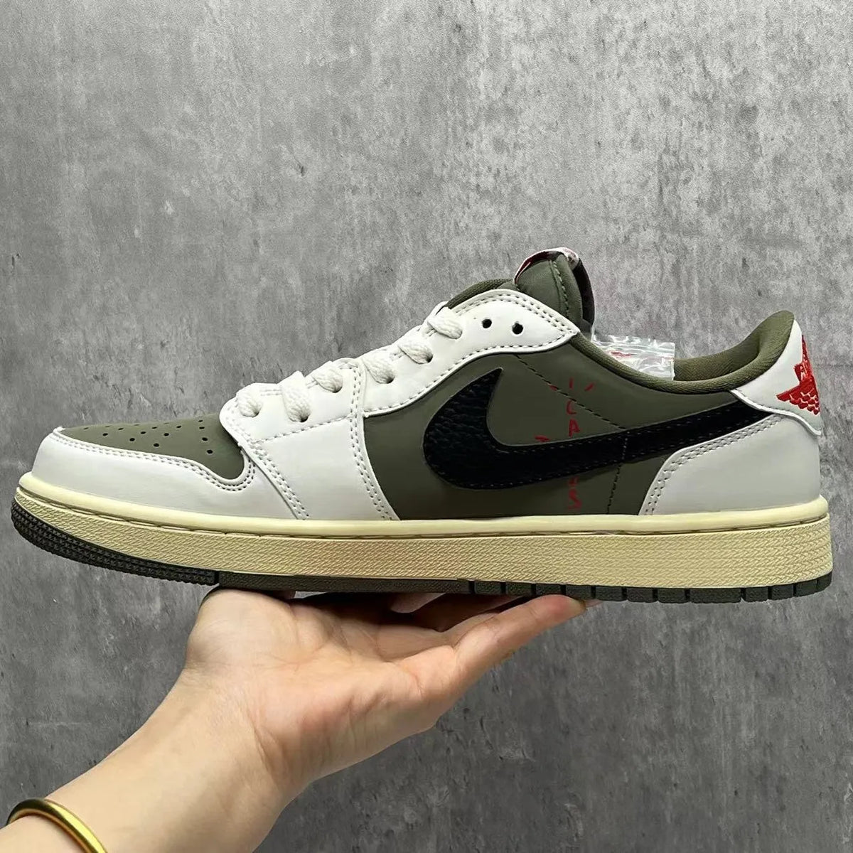 Travis Scott x AJ 1 Low Medium Olive Shoes Sneakers – nk0003913 image 8