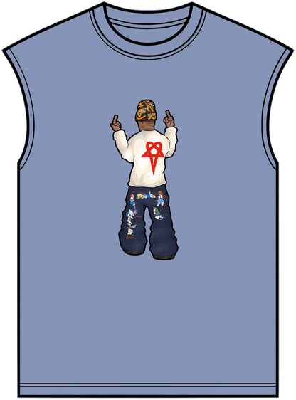Rebel Attitude Unisex Garment-Dyed Muscle Tee image 8